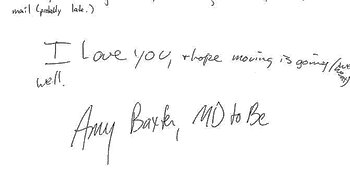 Amy Baxter Letter Amy Baxter Letter